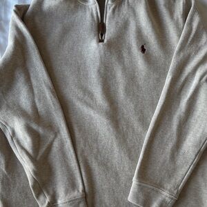 Polo Ralph Lauren Beige Quarter-Zip Sweater